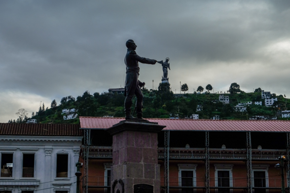 Quito, square in front of Iglesia de Santo Domingo